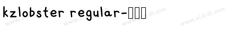 kzlobster regular字体转换